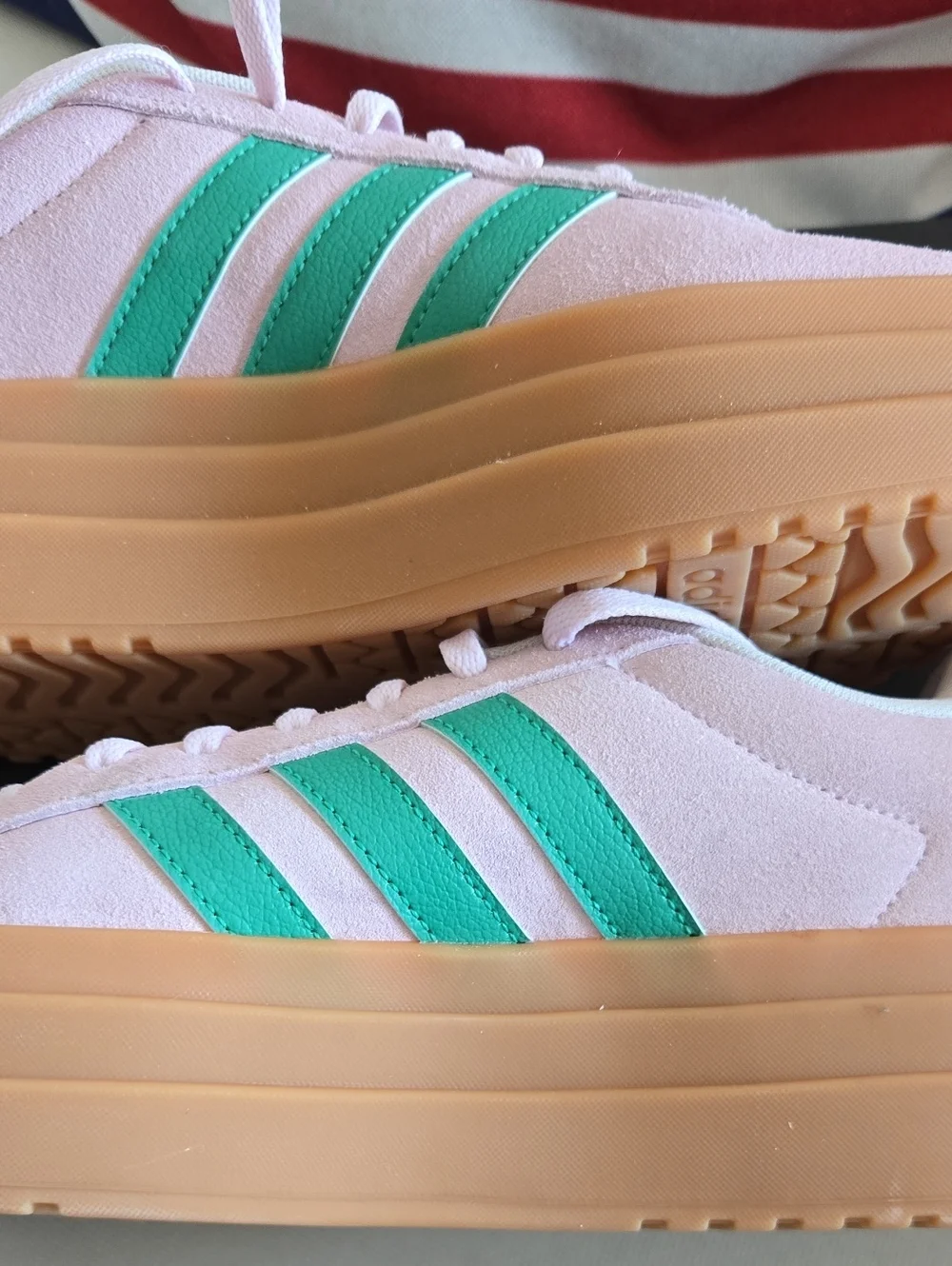 Adidas VL Court Bold Pink Green Platform Sneakers Women's 8.5 NWT - Picture 14 of 16